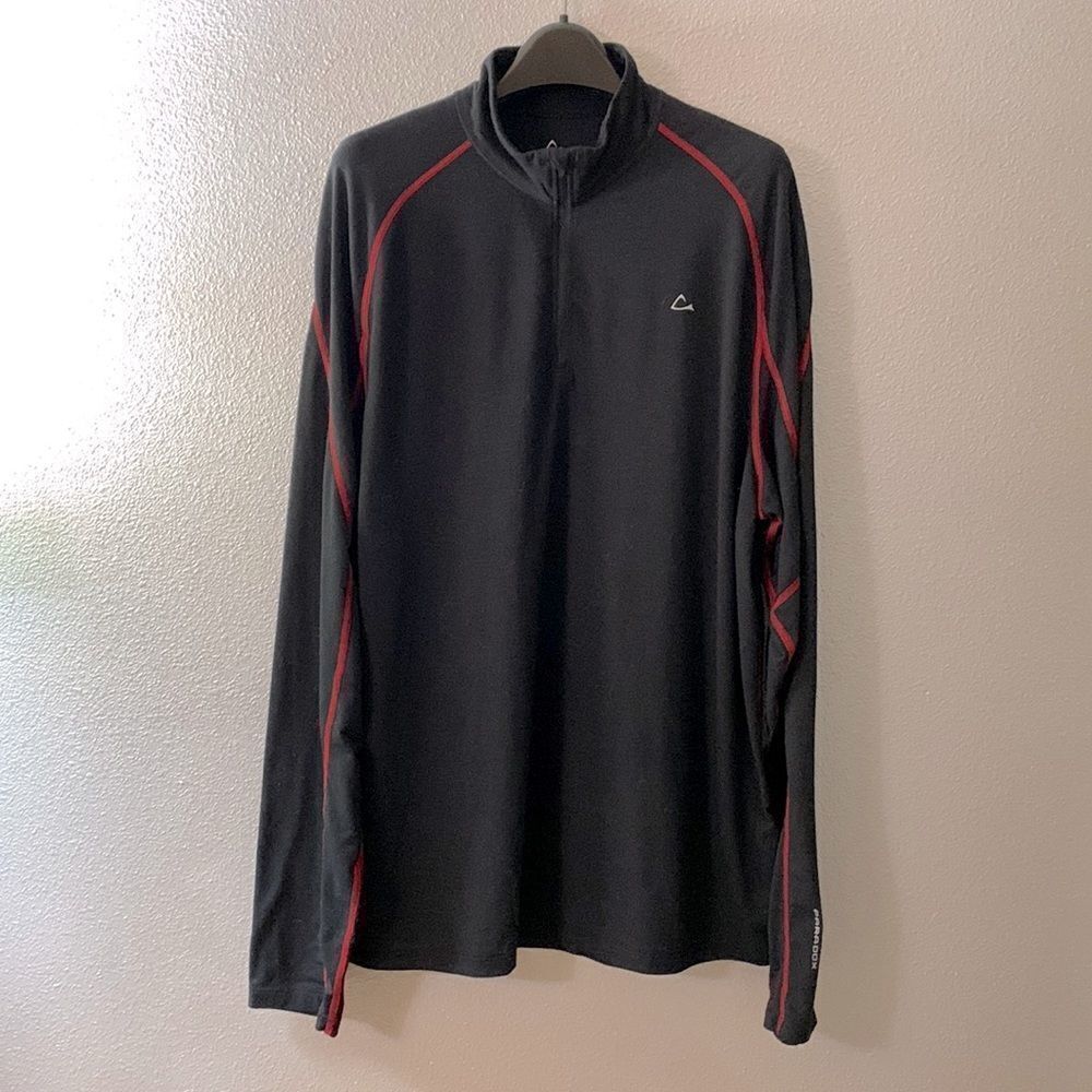 🟢3 for $20—-PARADOX merino blend base layer quarter zip long sleeve shirt men